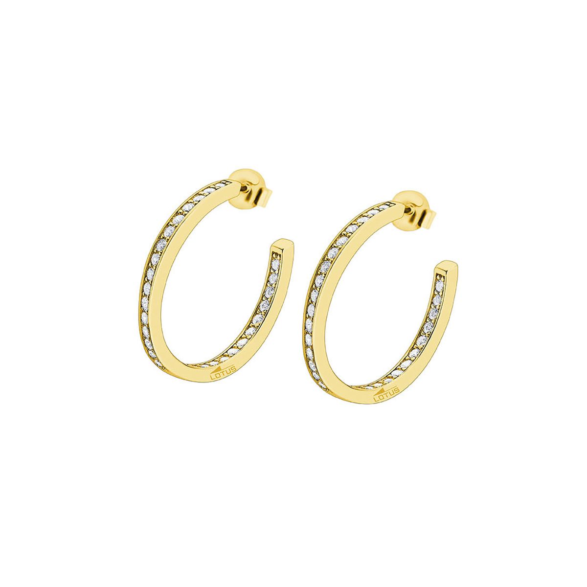 LOTUS SILVER - Aros LP1937-4/6 Lotus Silver Dorado Mujer Hoops