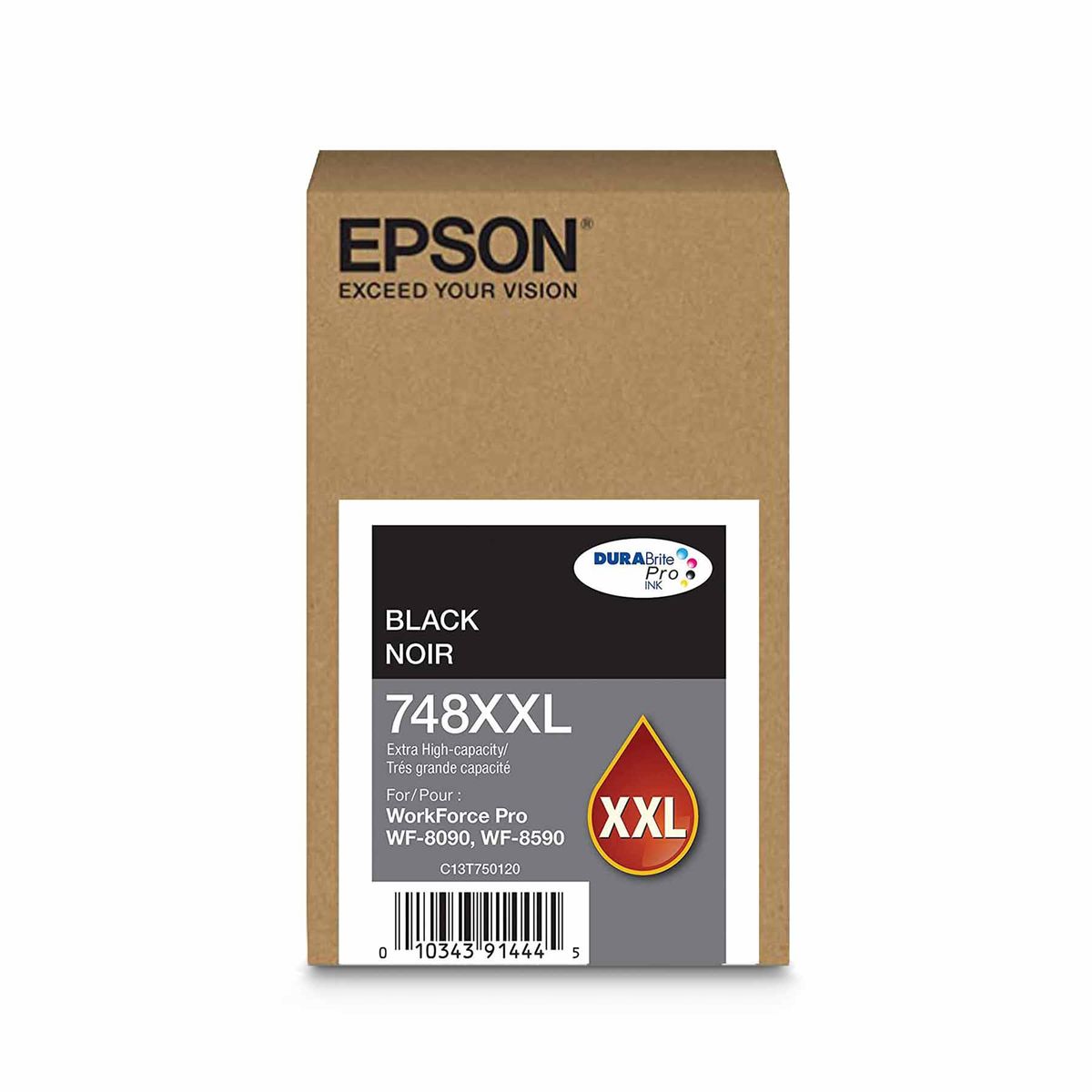 EPSON - TINTA EPSON T748XXL NEGRO Workforce Pro Wf-6090 Wf-6590 Civa