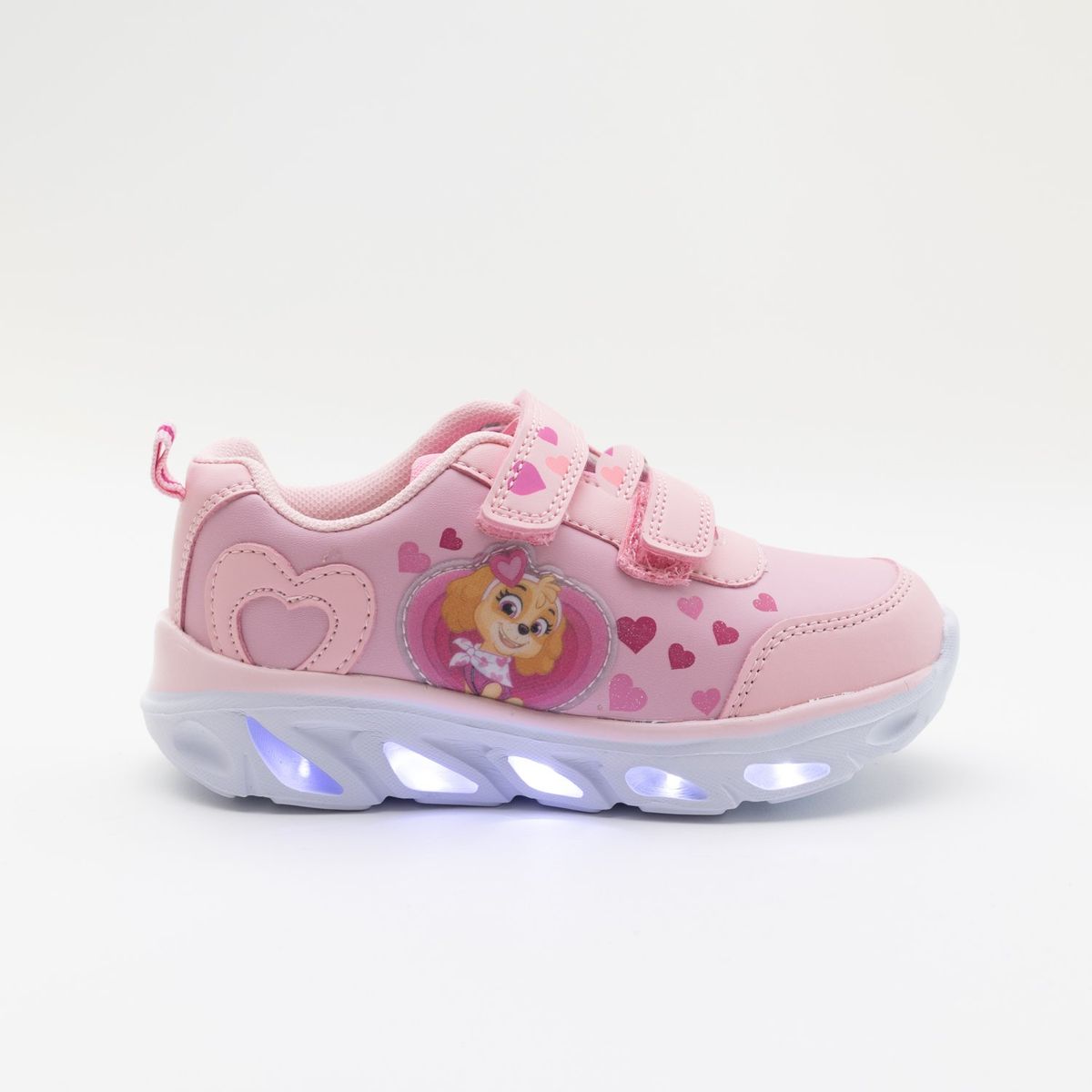 PAW PATROL - Zapatilla Luces Niña Corazones Rosado Paw Patrol