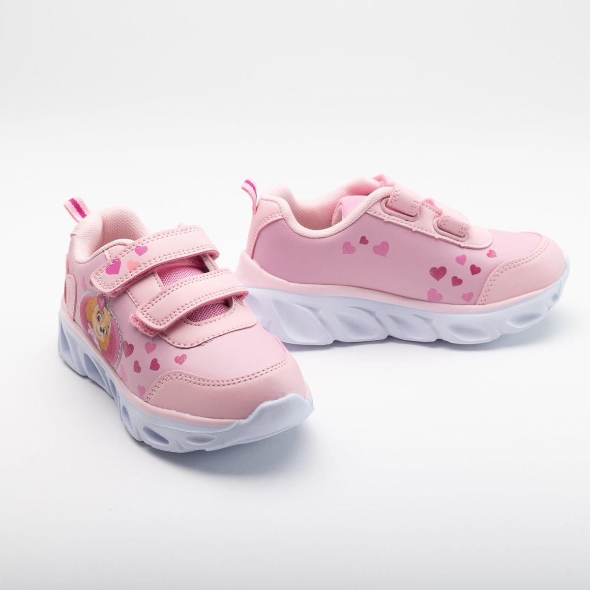 PAW PATROL - Zapatilla Luces Niña Corazones Rosado Paw Patrol