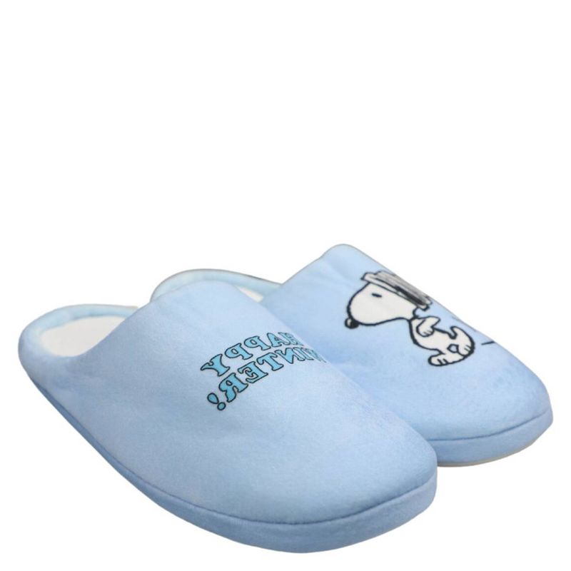 SNOOPY - Pantufla Mujer Happy Winter Celeste Snoopy