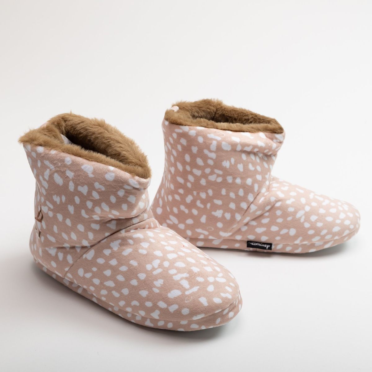 DISNEY - Pantufla Bota Mujer Bambi Cuernos Cafe Disney