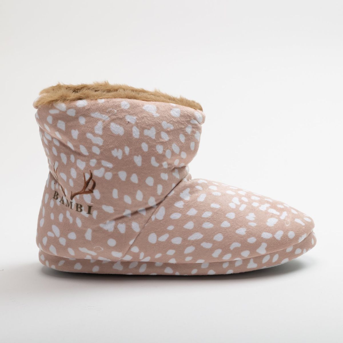 DISNEY - Pantufla Bota Mujer Bambi Cuernos Cafe Disney