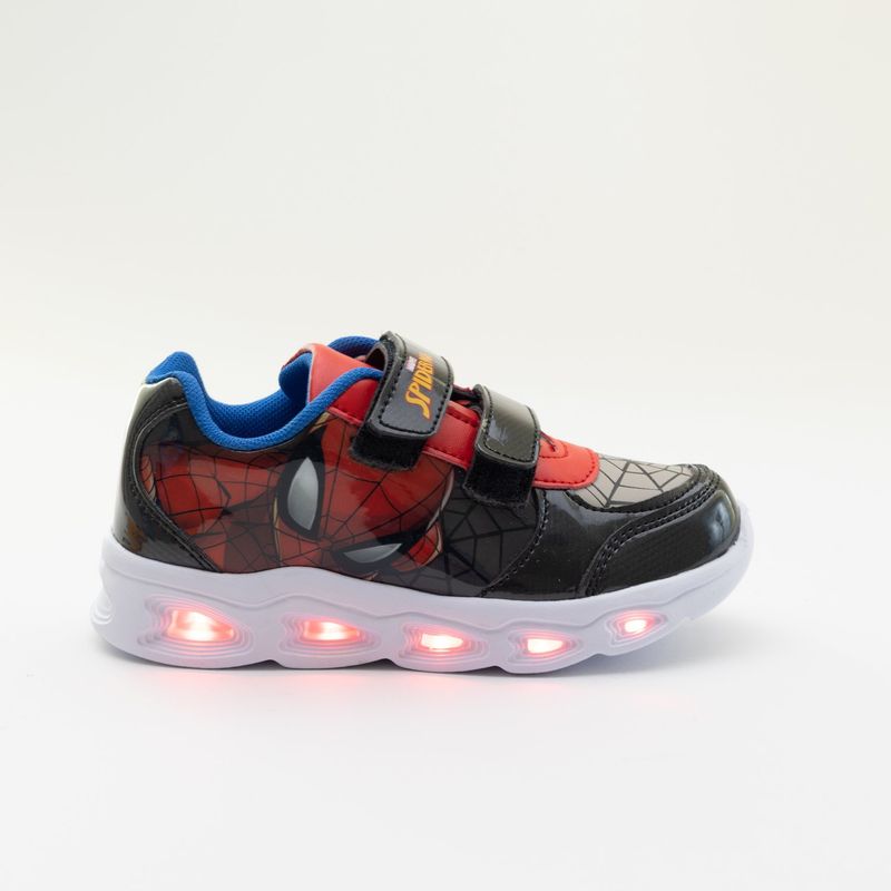 MARVEL - Zapatilla Luces Niño Spiderman Showed Negro Marvel