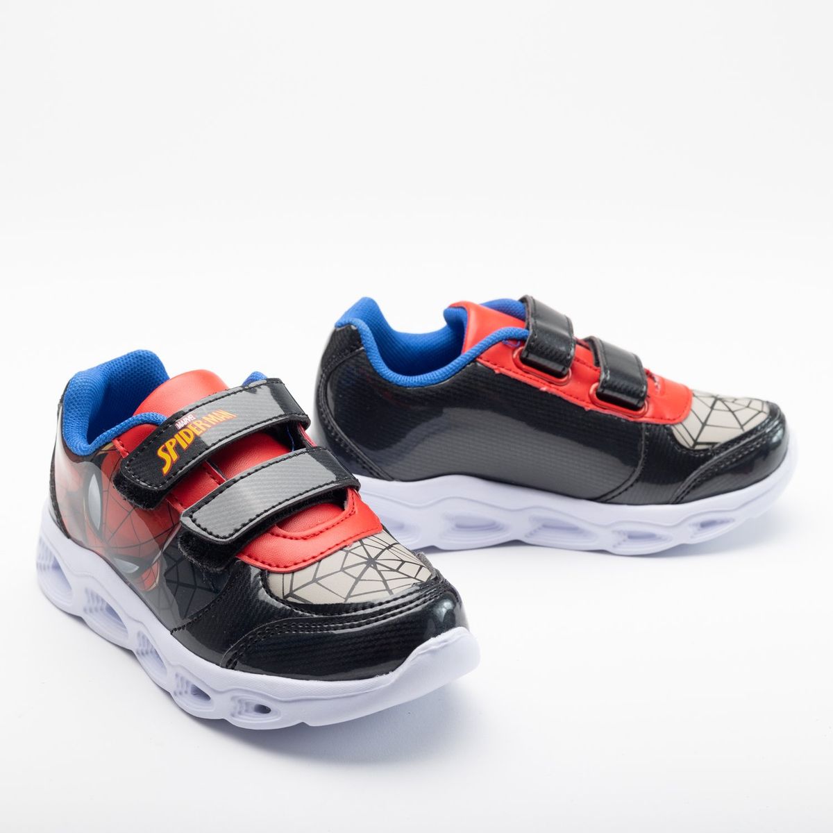 MARVEL - Zapatilla Luces Niño Spiderman Showed Negro Marvel