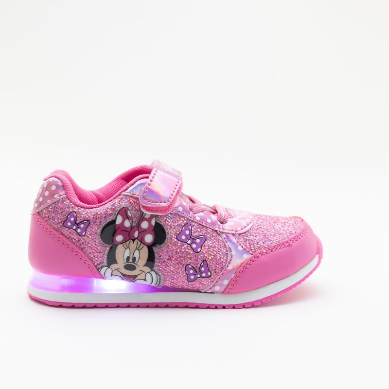 DISNEY - Zapatilla Luces Niña Minnie Lazos Rosado Disney