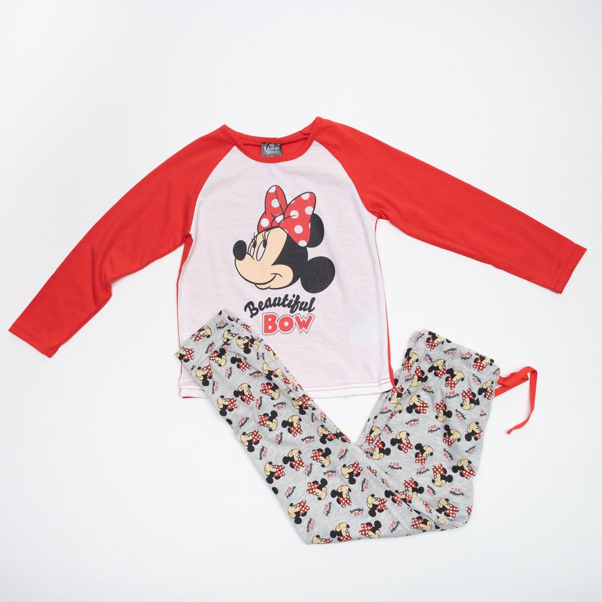 DISNEY - Pijama Niña Minnie Bow Rojo Disney