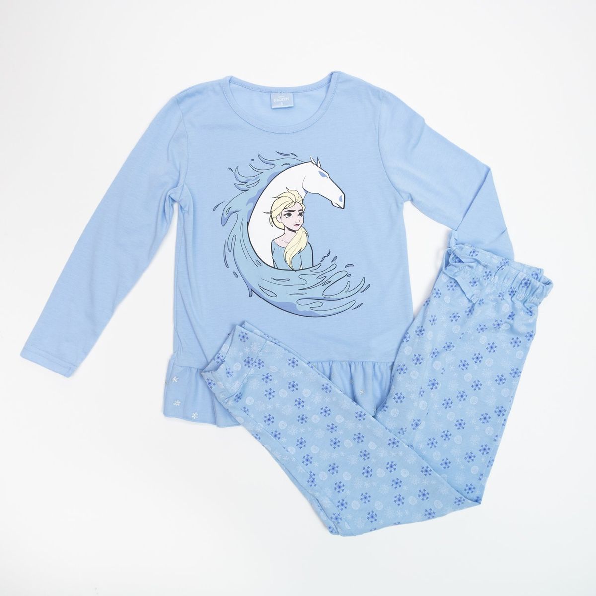 DISNEY - Pijama Niña Frozen Horse Celeste Disney