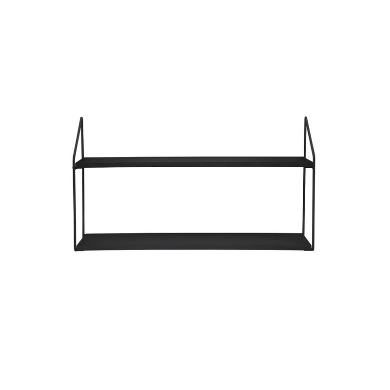 URBAN PRODUCTS - REPISA 2 NIVELES 60X15X33CM METAL BASE MADERA NEGRA URBAN PRODUCTS