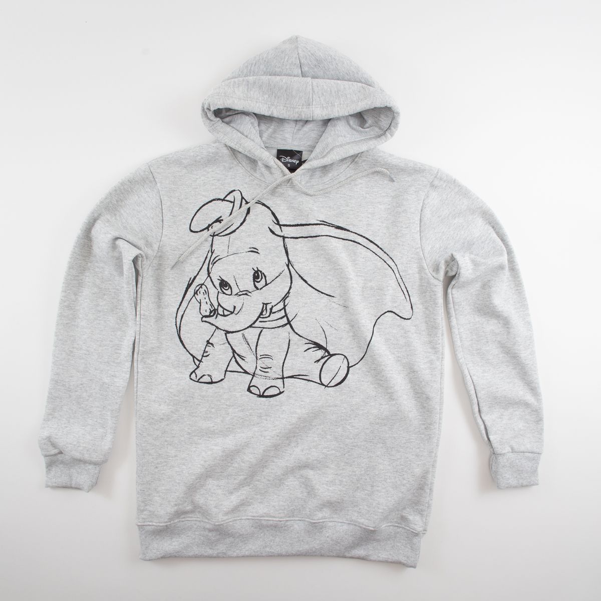 DISNEY - Poleron Mujer Dumbo Dibujado Gris Disney