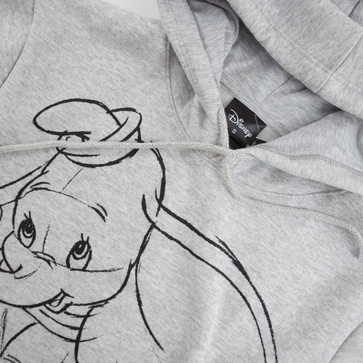 DISNEY - Poleron Mujer Dumbo Dibujado Gris Disney
