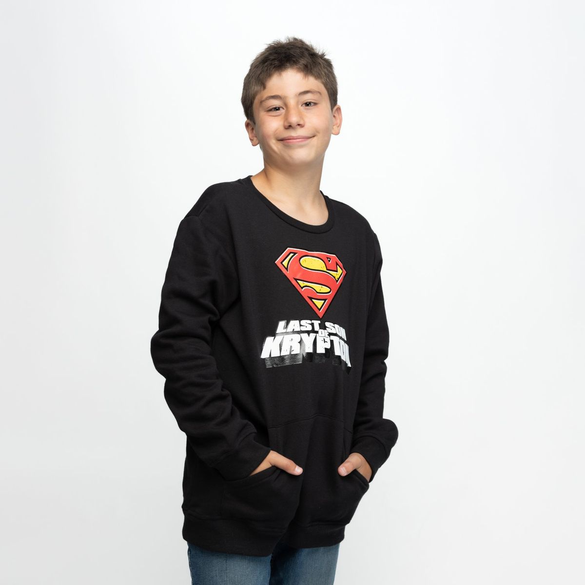 DC COMICS - Poleron Niño Superman Last Son Negro Dc Comics