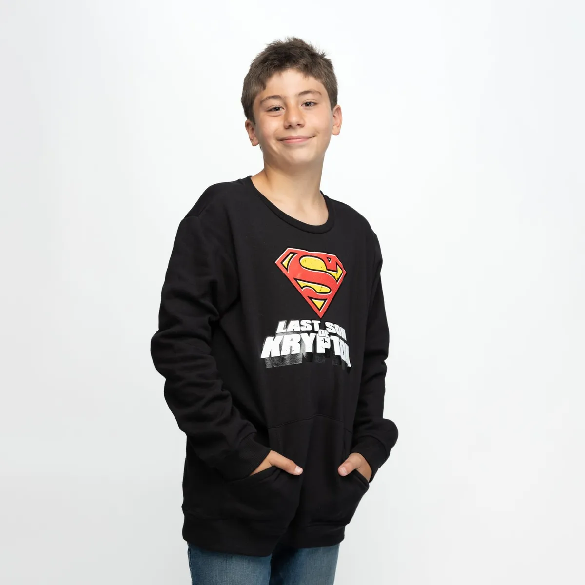 DC COMICS - Poleron Niño Superman Last Son Negro Dc Comics