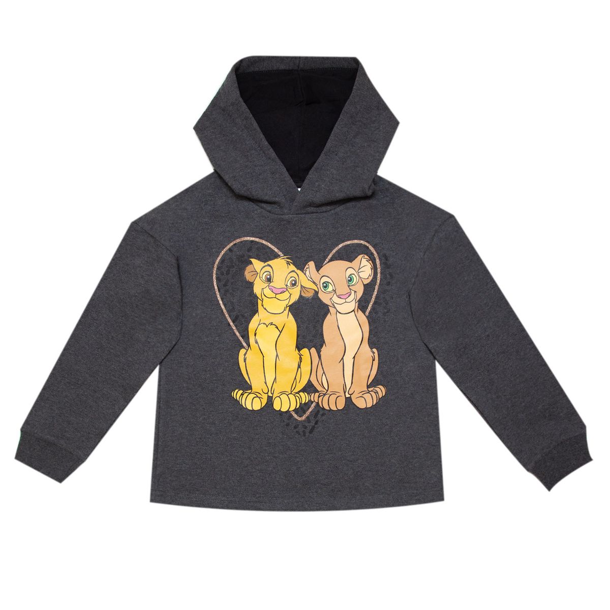 DISNEY - Poleron Niña Rey Leon Unidos Gris Disney