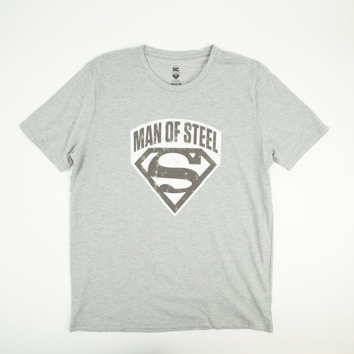 DC COMICS - Polera Hombre Superman Man Of Steel Gris Dc Comics