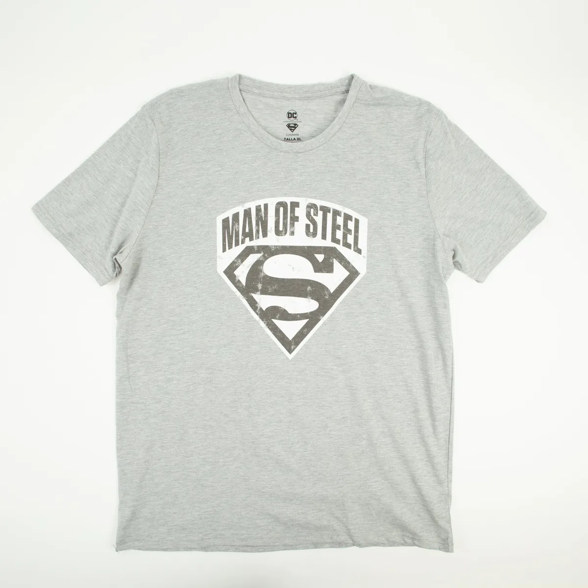 DC COMICS - Polera Hombre Superman Man Of Steel Gris Dc Comics