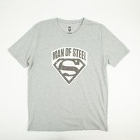 Polera Hombre Superman Man Of Steel Gris