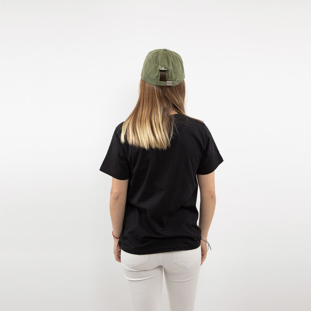 DISNEY - Polera Mujer Mickey Apoyado Negro Disney