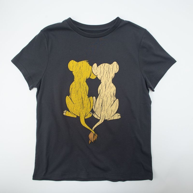 DISNEY - Polera Mujer Rey Leon Colitas Gris Disney