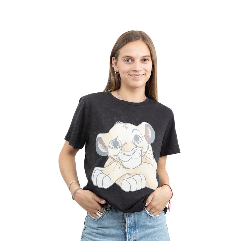 DISNEY - Polera Mujer Rey Leon Patas Cruzadas Negro Disney