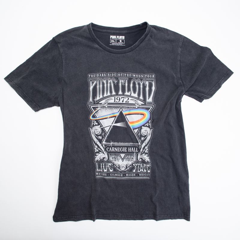 PINK FLOYD - Polera Hombre YOU Pink Floyd Prisma Gris