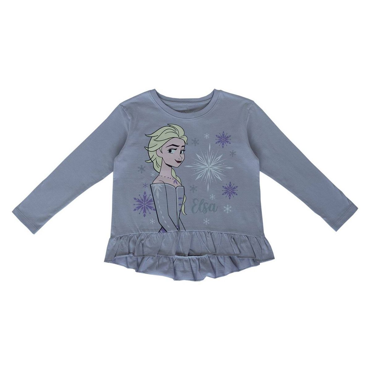 DISNEY - Polera Manga Larga Niña Frozen Look Lila Disney