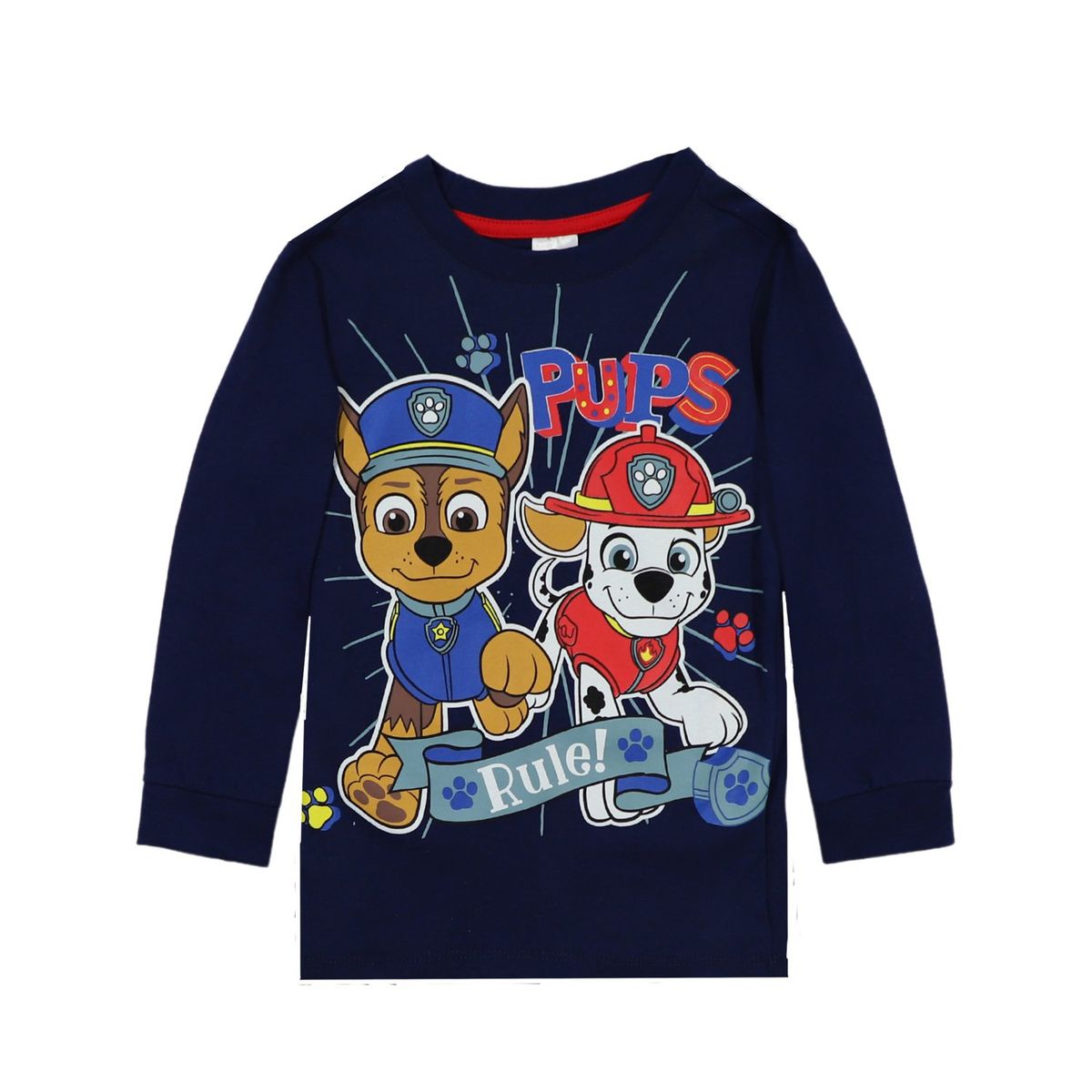 PAW PATROL - Polera Manga Larga Niño Action Azul Paw Patrol