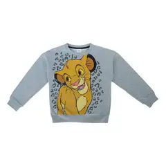 DISNEY - Poleron Niña Rey Leon Jugueton Gris