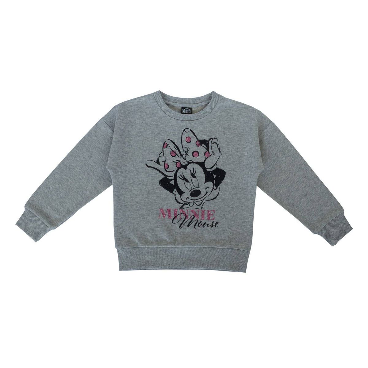 DISNEY - Poleron Niña Minnie Coqueta Gris Disney