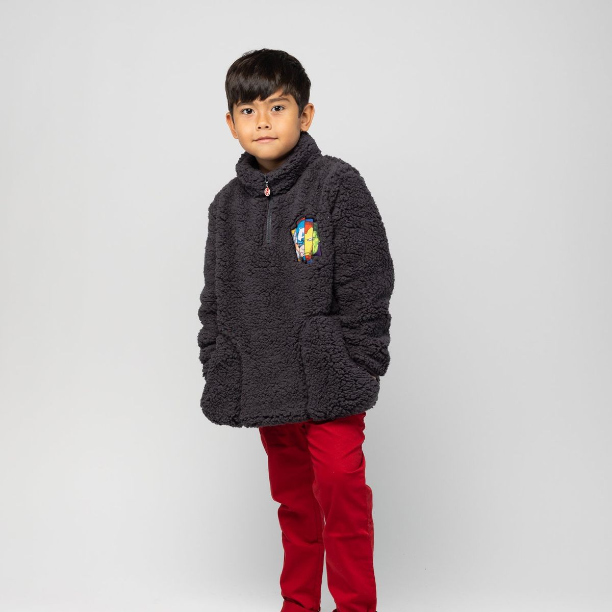 MARVEL - Poleron Niño Avengers Unidos Negro Marvel