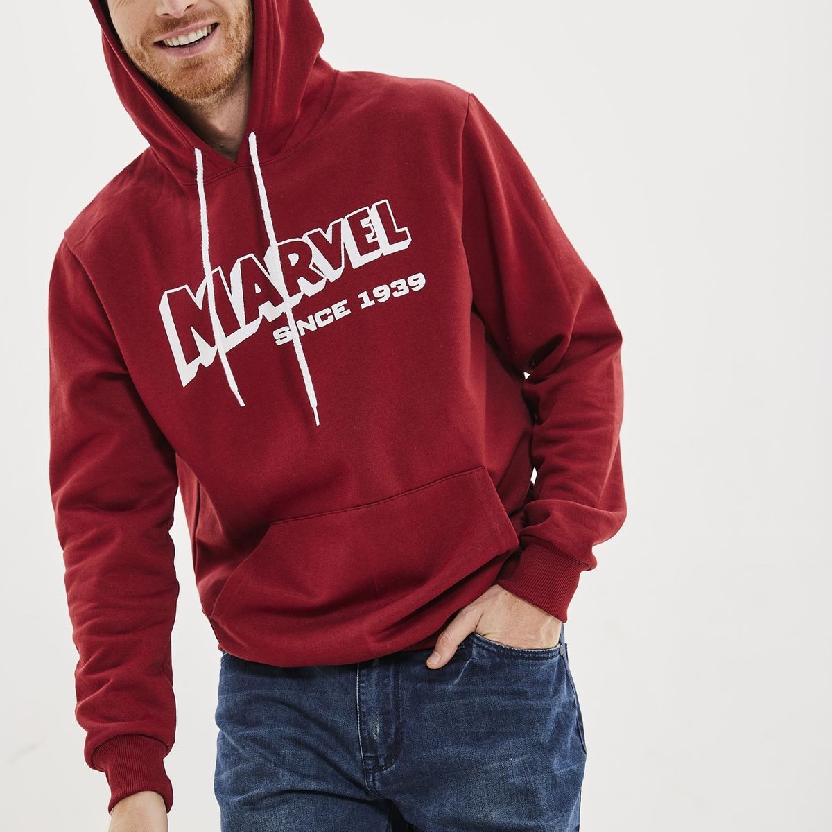 MARVEL - Poleron hombre burdeo marvel