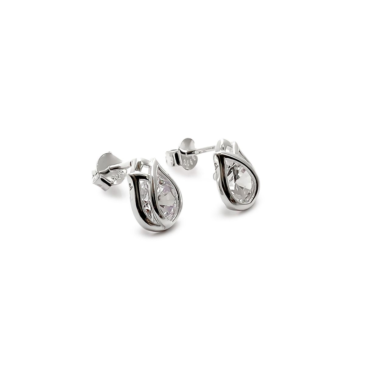 COGGIOLA - Aros Tulipán Circón Plata Fina 925