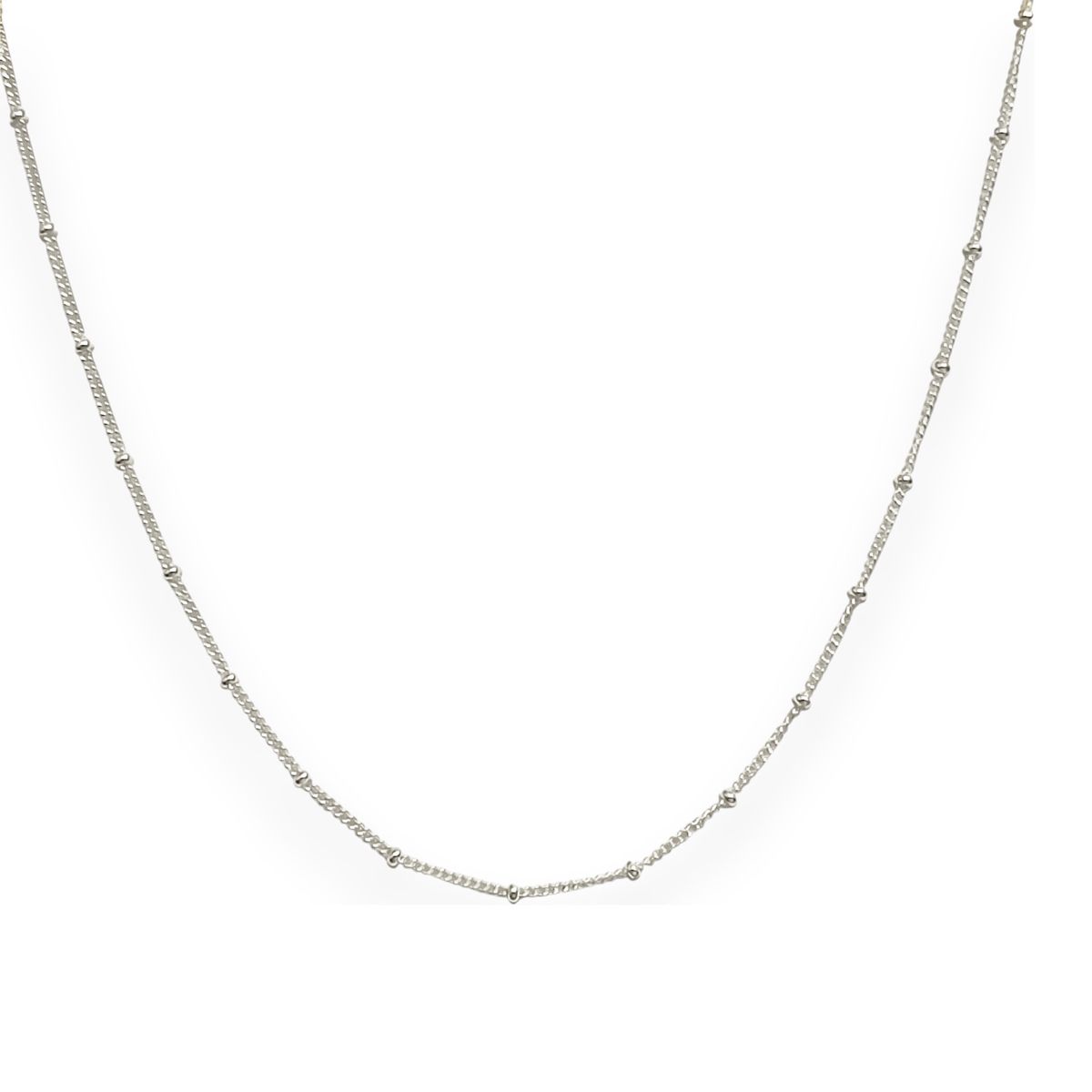 COGGIOLA - Collar Grumet Mini Bolitas 45cm Plata Fina 925
