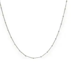 COGGIOLA - Collar Grumet Mini Bolitas 45cm Plata Fina 925