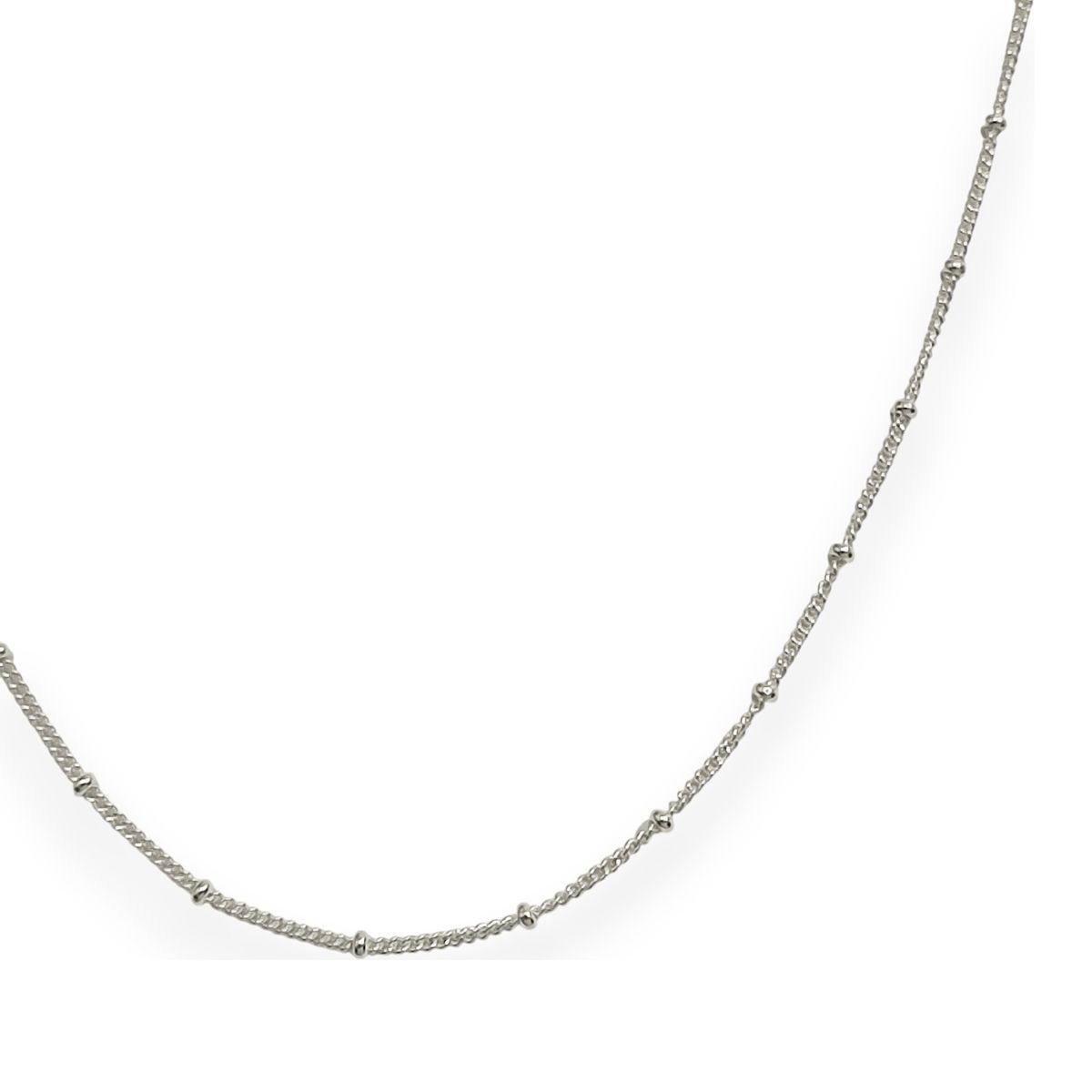 COGGIOLA - Collar Grumet Mini Bolitas 45cm Plata Fina 925