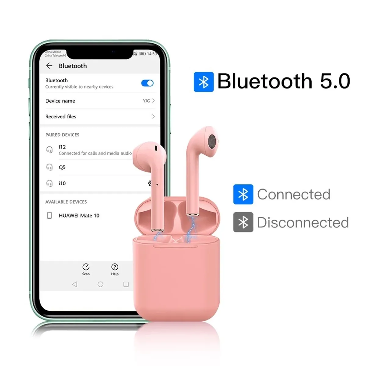 ACTUAL - Audífonos Inalámbricos  Bluetooth Para Iphone Samsung Huawei Xiaomi