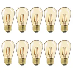 MEGABRIGHT - Pack 10 Ampolleta E-27 Filamento 2W Cálido