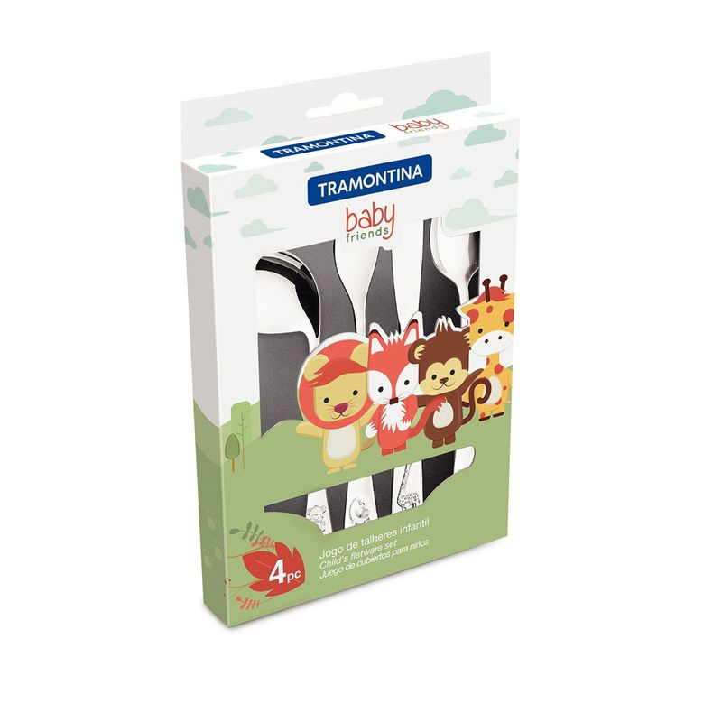 TRAMONTINA - Juego de cubiertos para niños Tramontina 4 piezas