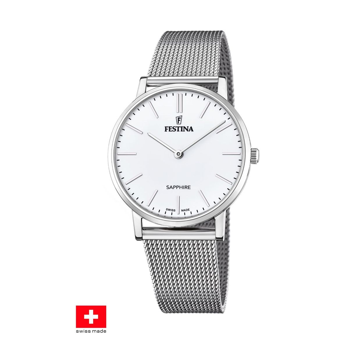 FESTINA SWISS - Reloj F20014/1 Festina Swiss Blanco Hombre Swiss Made