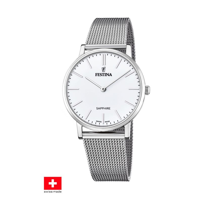 FESTINA SWISS - Reloj F20014/1 Festina Swiss Blanco Hombre Swiss Made
