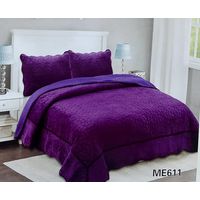 Cubrecama con tela 2 Plazas - Morado