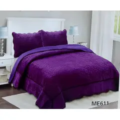 GENERICO - Cubrecama con tela 2 Plazas - Morado