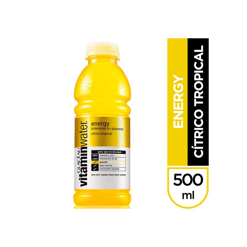 GLACEAU VITAMINWATER - Glaceau Vitaminwater Energy Botella 500cc GLACEAU VITAMINWATER