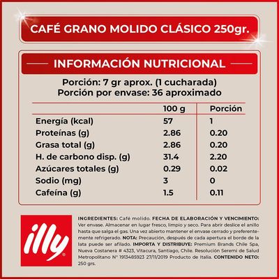 Imagen 2 del producto Café Molido Tostado Clásico Lata 250gr
