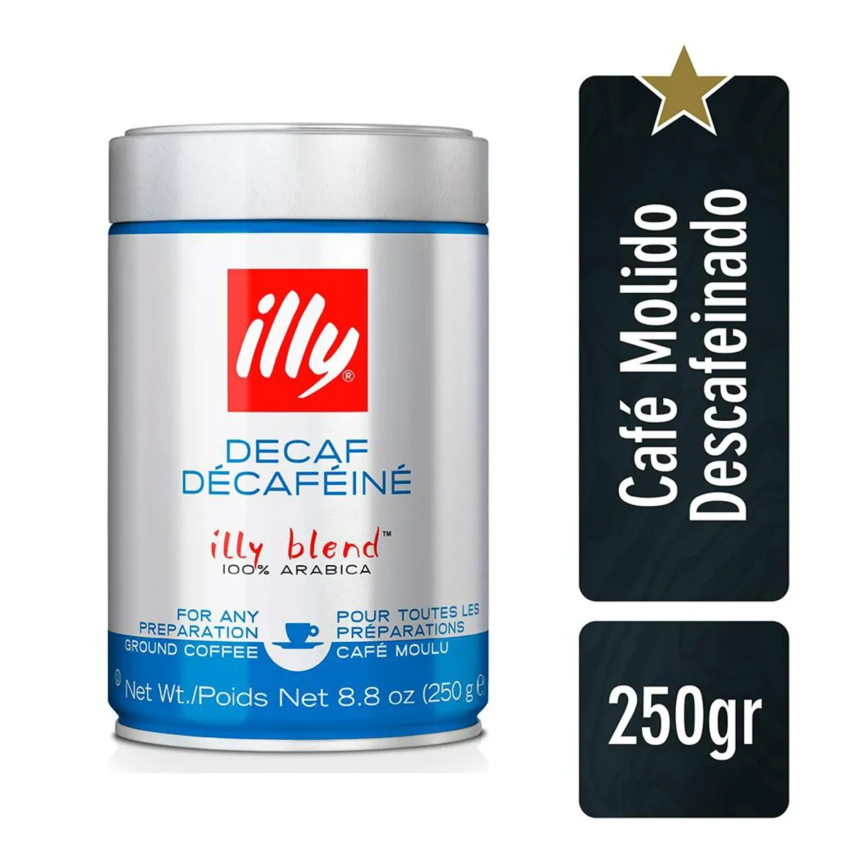 ILLY - CAFE ILLY Molido Descafeinado Lata 250 GR ILLY