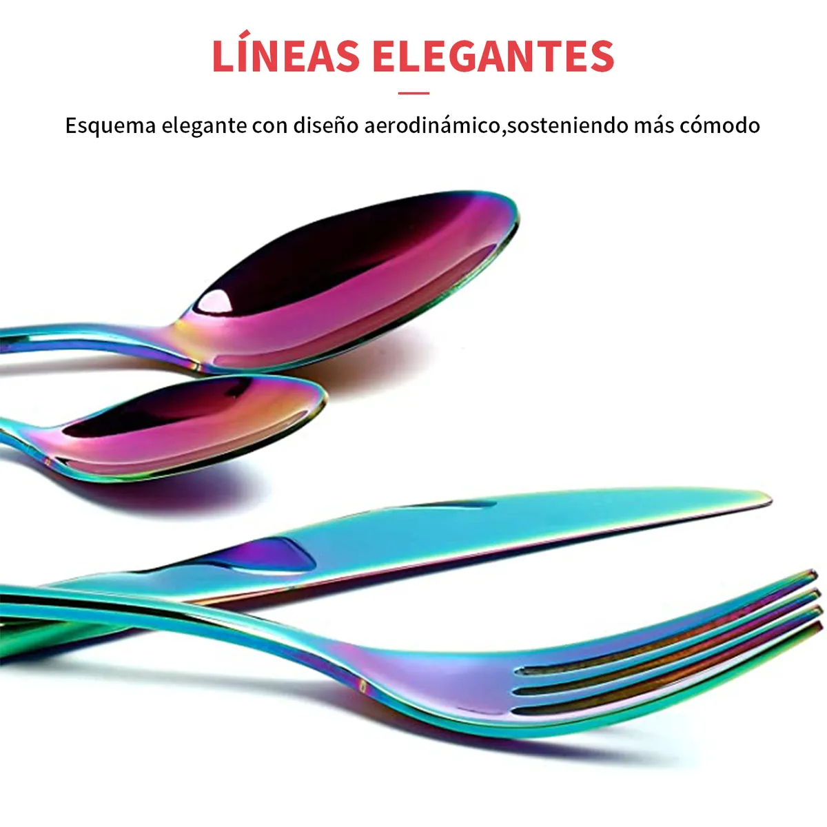 CHEFCHOICE - Maleta Dorada de Cubiertos de Lujo 24 Piezas Color-Dornasol