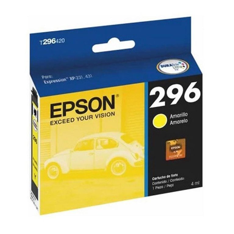 Cartucho de Tinta Epson 296 Amarillo Original - 4ml
