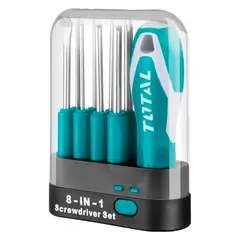 TOTAL TOOLS - Set Juego Destornilladores Punta Intercambiable 9 Pcs