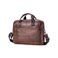 Maletín Portafolio De Cuero Notebook 15 Tablet Bullcaptain GWB044