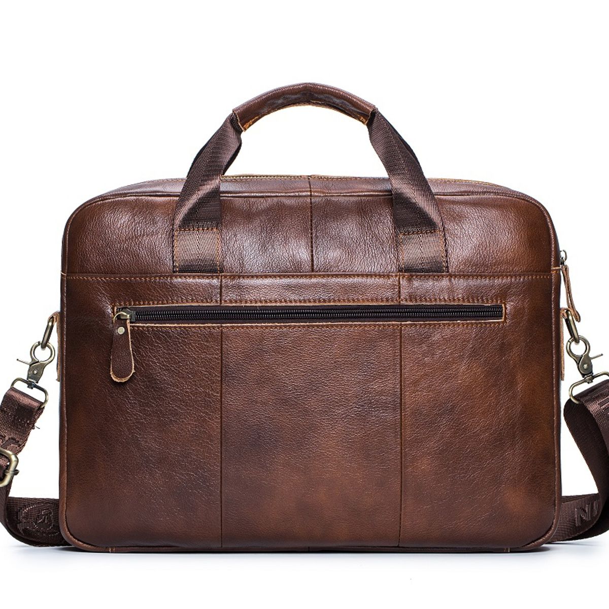GENERICO - Maletín Portafolio De Cuero Notebook 15 Tablet Bullcaptain GWB044